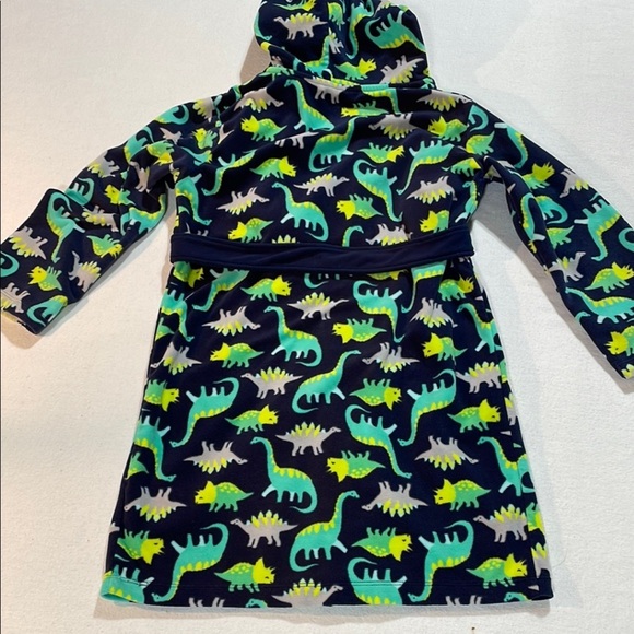 Carter's Blue and Green Dinosaur Pajama Robe EUC - Picture 9 of 12